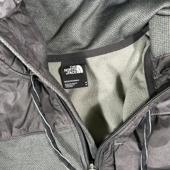 The North Face Gray Hooded Jacket Black Camo Denali - Picture 3 of 7